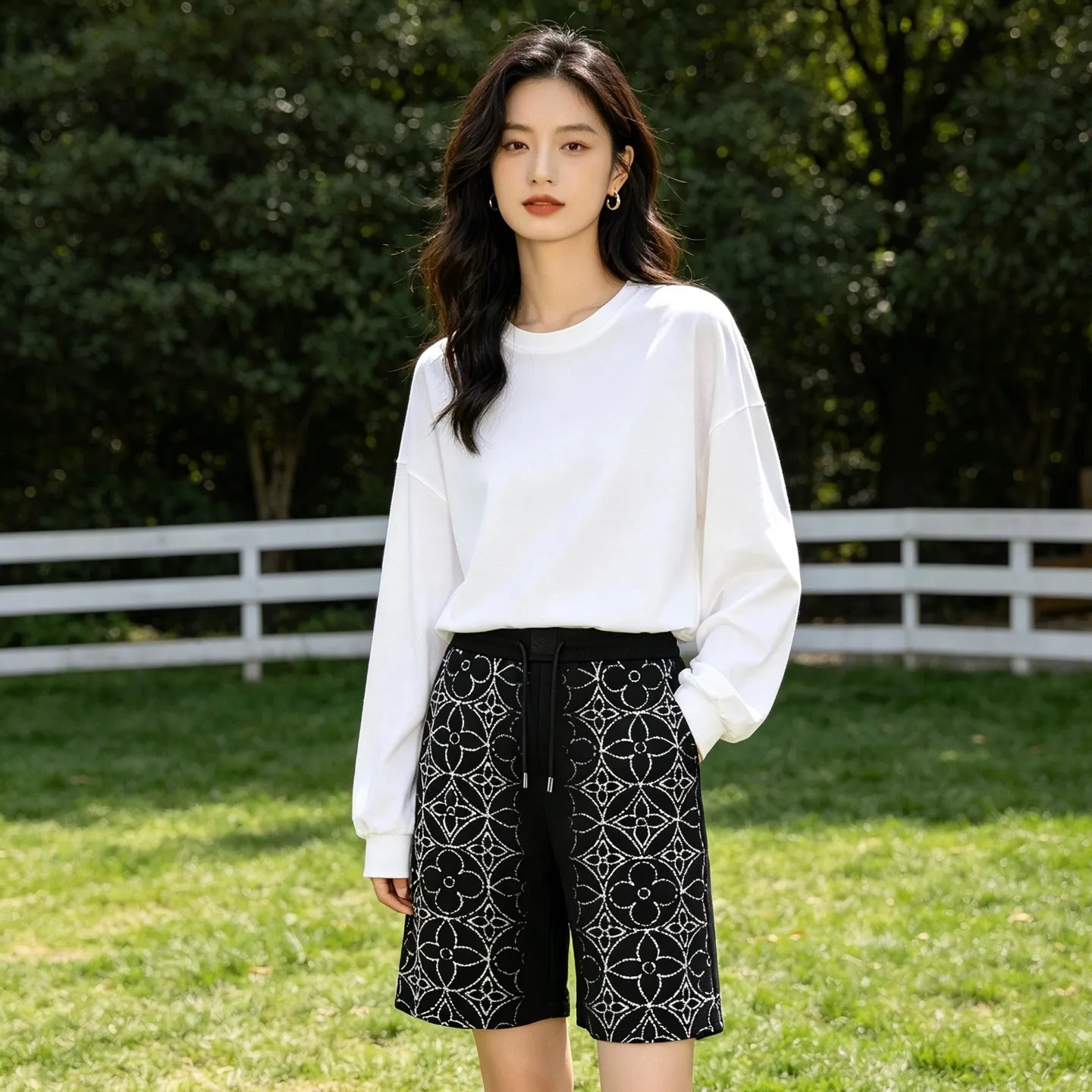Louis Vuitton/Louis Vuitton 26ss mottled presbyopic print shorts
